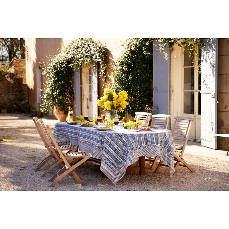 Couleur Nature Provence Avignon Tablecloth - Blue/Marine - 59" x 86" - 59" x 86"