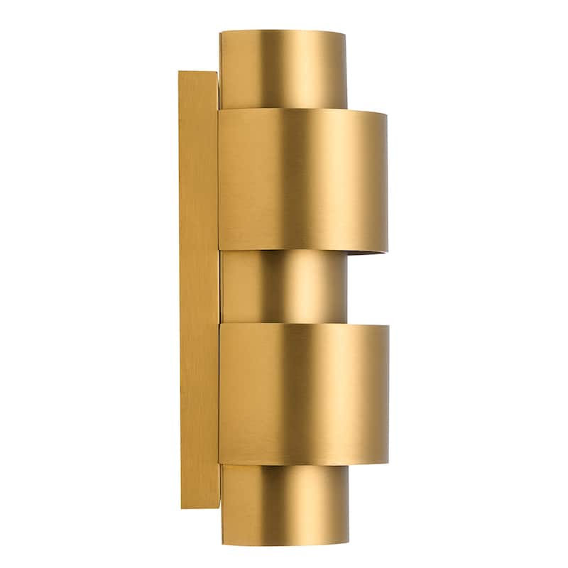 2 - Light Steel Flush Mounted Ring Wall Sconce