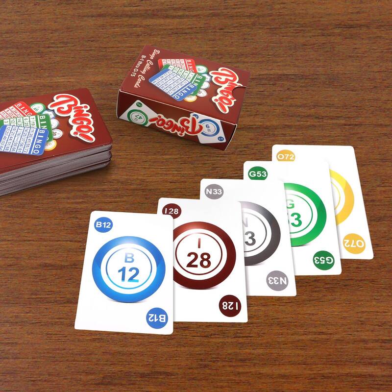 GSE™ Bingo Calling Cards, Plastic Coated Bingo Playing Deck of Cards - Bingo Calling Card