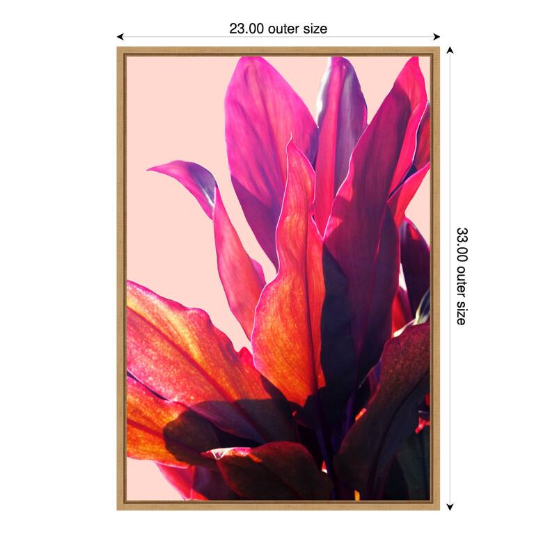 Fuchsia Leaves No. 2 by Gemma Bardot (23 x 33 in.), Framed Canvas Wall Art Print