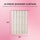 preview thumbnail 2 of 32, Juicy Couture 14-Piece Shower Curtain Set (Shower Curtain, PEVA Liner, and 12 Metal Hooks)