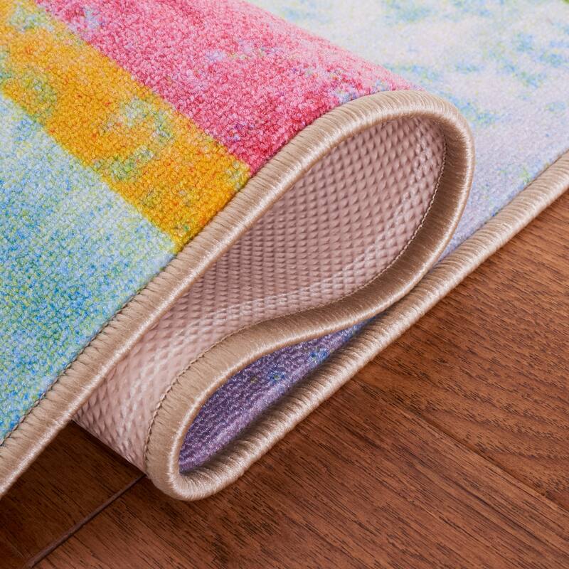 SAFAVIEH Paint Brush Machine Washable Slip Resistant Sebahate Rug