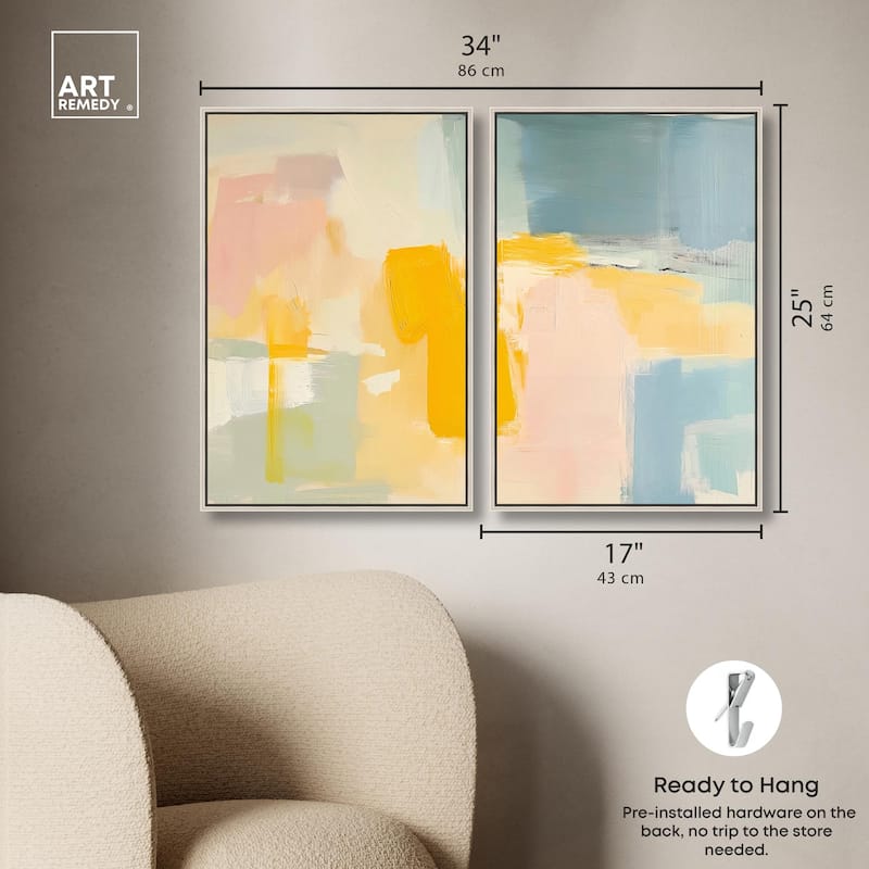 Ocean of Suns II Canvas Set of 2 by Art Remedy