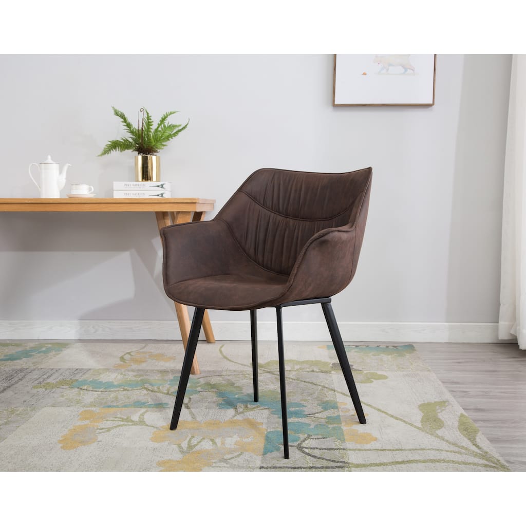 Porthos Home Modern Retro Microfiber Dining or Accent Chair