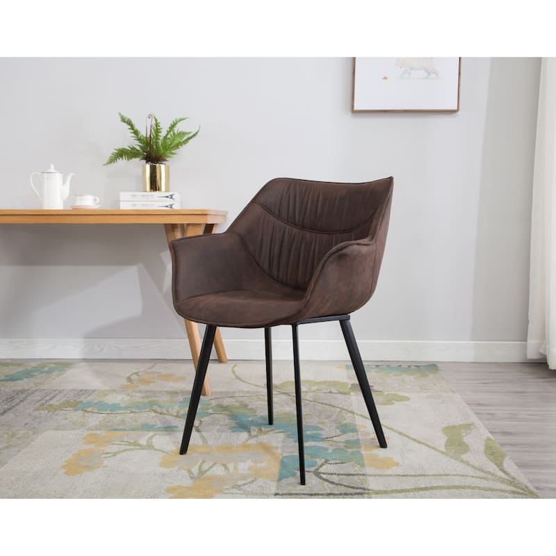 Porthos Home Modern Retro Microfiber Dining or Accent Chair