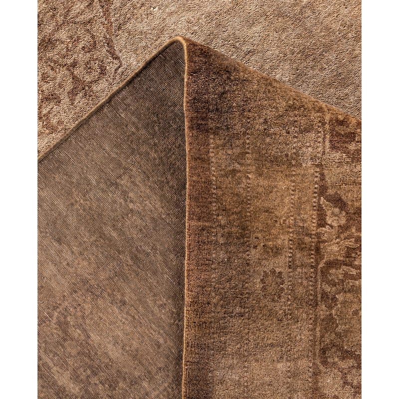 Overdyed One-of-a-Kind Hand-Knotted Area Rug - Brown - 9' 4" x 12' 5"
