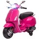 preview thumbnail 20 of 18, Battery-Powered Vespa Electric Motorcycle for Toddlers, Music, FM Radio, Headlight, and Single-Button Start
