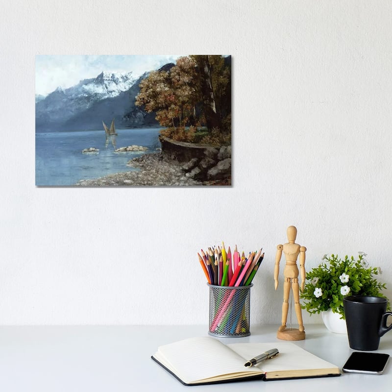 iCanvas "Lake Leman, 1874" by Gustave Courbet Canvas Print - 8x12x0.75