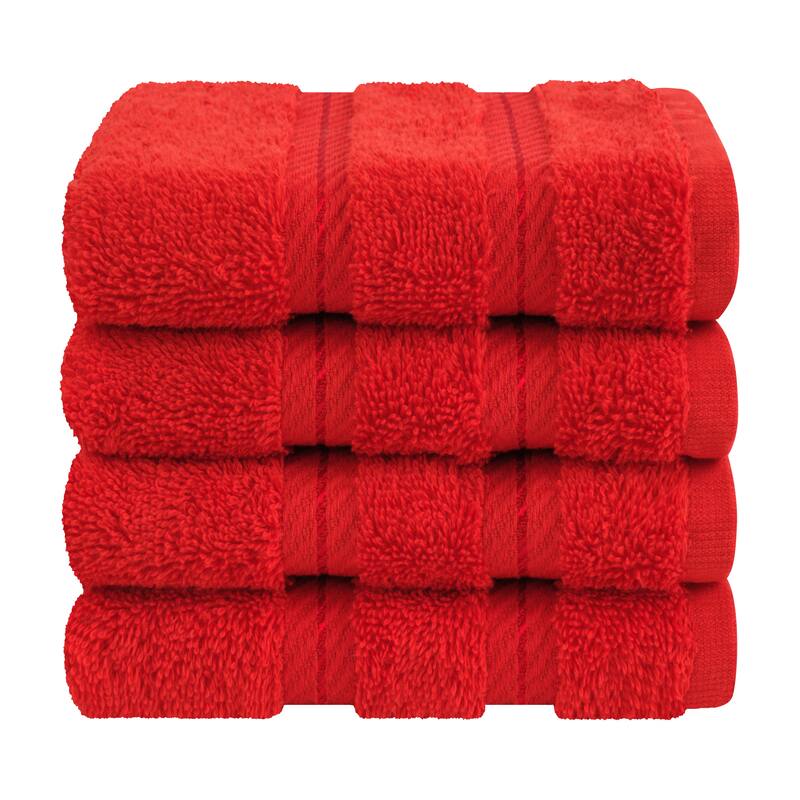 American Soft Linen Premium 100% Cotton 4-Piece Washcloth Set