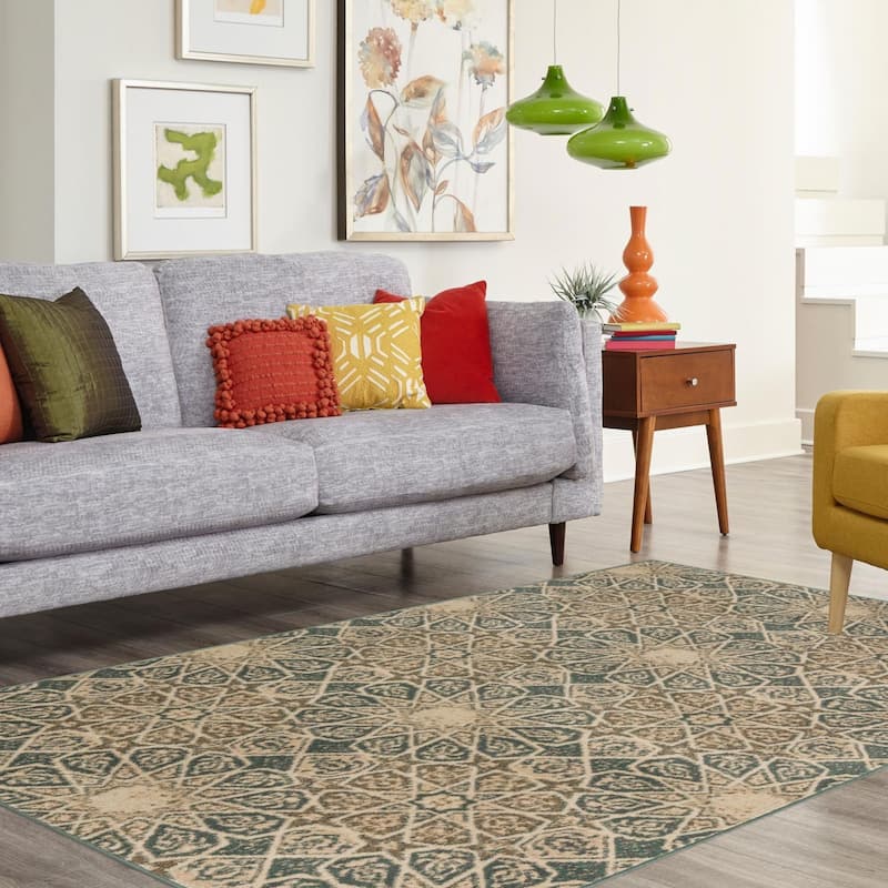 Contemporary Daisy Collection Area Rug