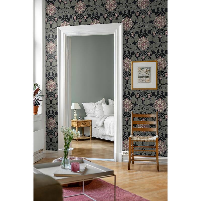 NextWall Hydrangea Floral Peel and Stick Wallpaper