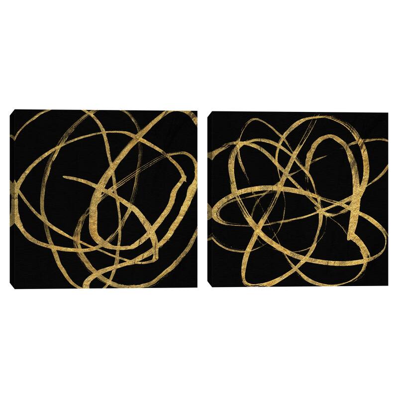 Golden Skate I, Golden Skate II by Susan Jill Canvas Art Prints