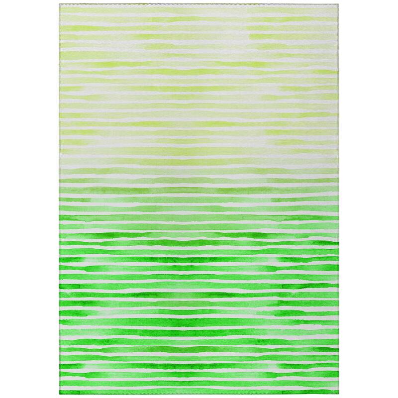 Indoor/ Outdoor Surfside Ombre Washable Rug New - Green - 9' x 12'