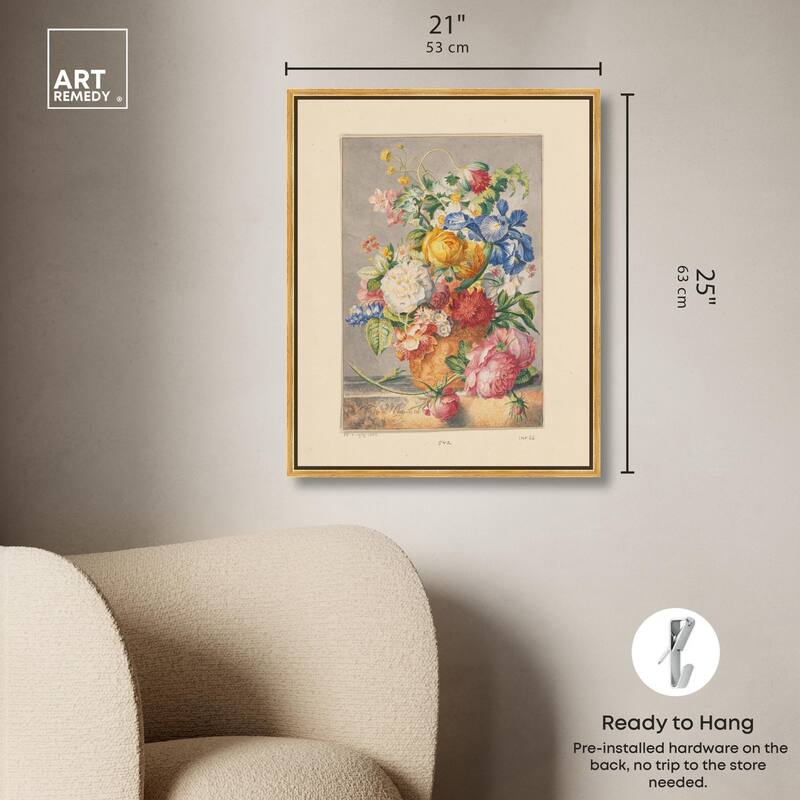 Bloemenstilleven 1777 Canvas by Art Remedy