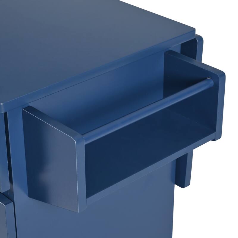 MDF Kitchen Cart with Towel Rack and Spice Rack and Drawer