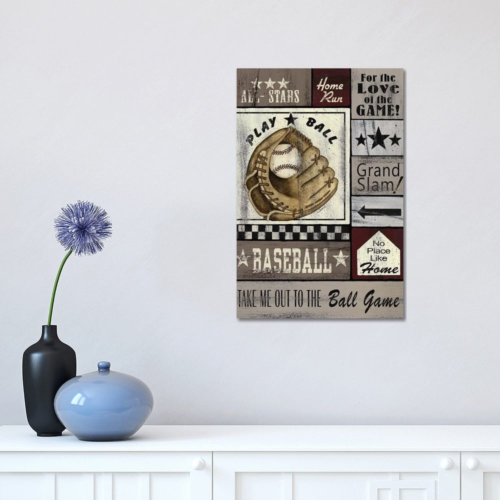 iCanvas "Baseball All Stars" by Linda Spivey Canvas Print