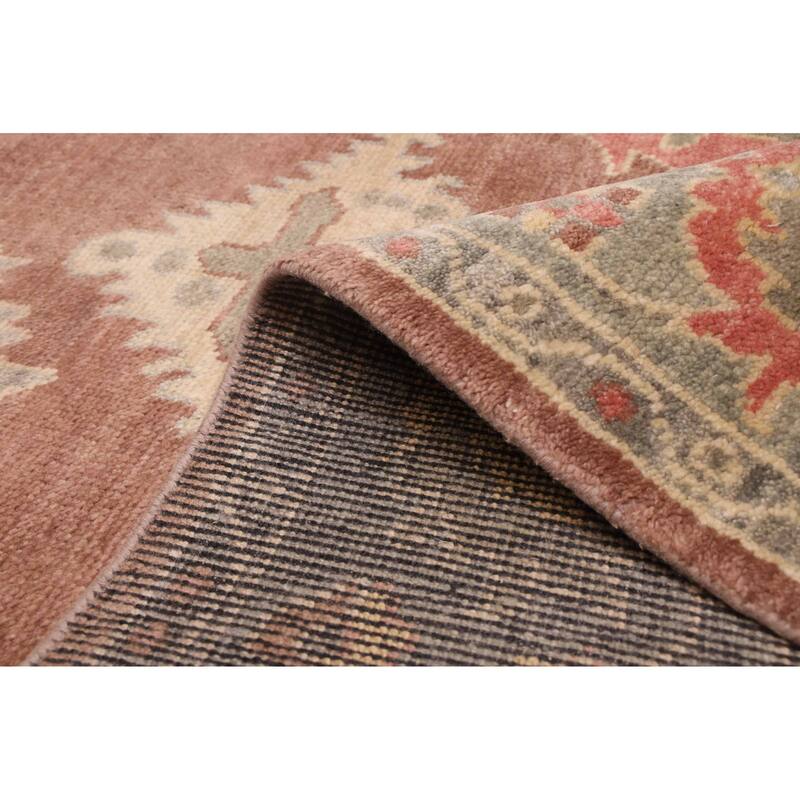 ECARPETGALLERY Hand-knotted Modern Oushak Brown Wool Rug - 7'10 x 10'1