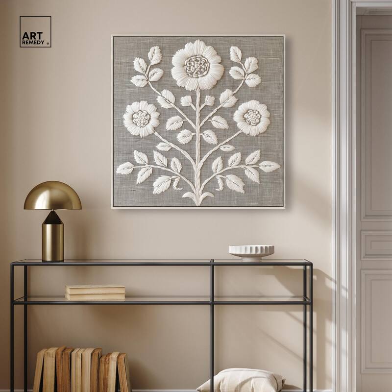 Stitched Symmetry I Canvas by Art Remedy