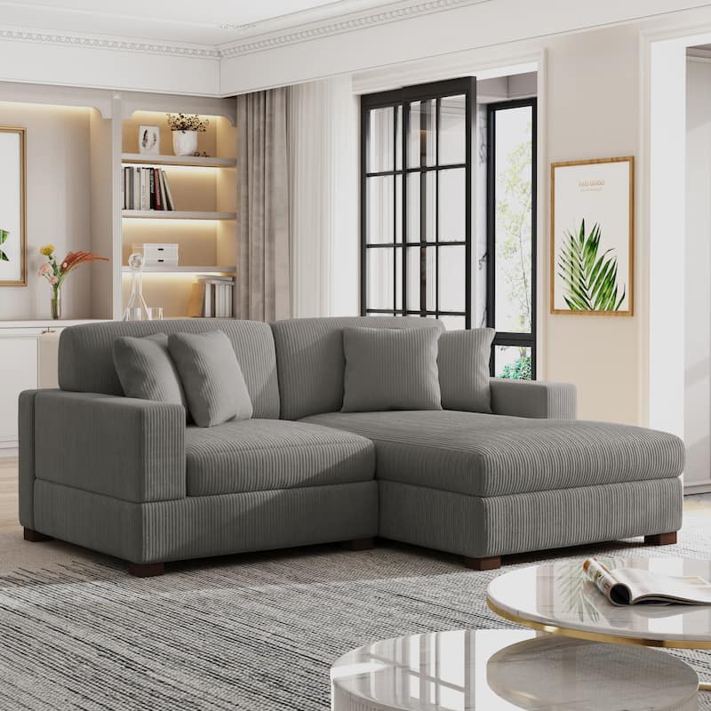 Oversized Modular Sectional Sofa Set with Pillows for Living Room