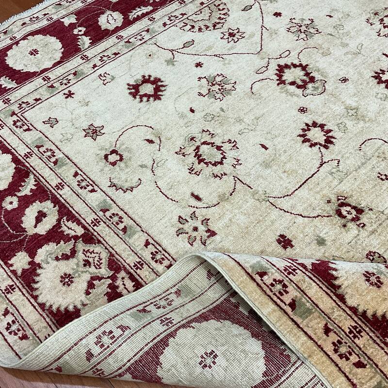 HERAT ORIENTAL Handmade Oushak Wool Rug - 6'6" x 8'