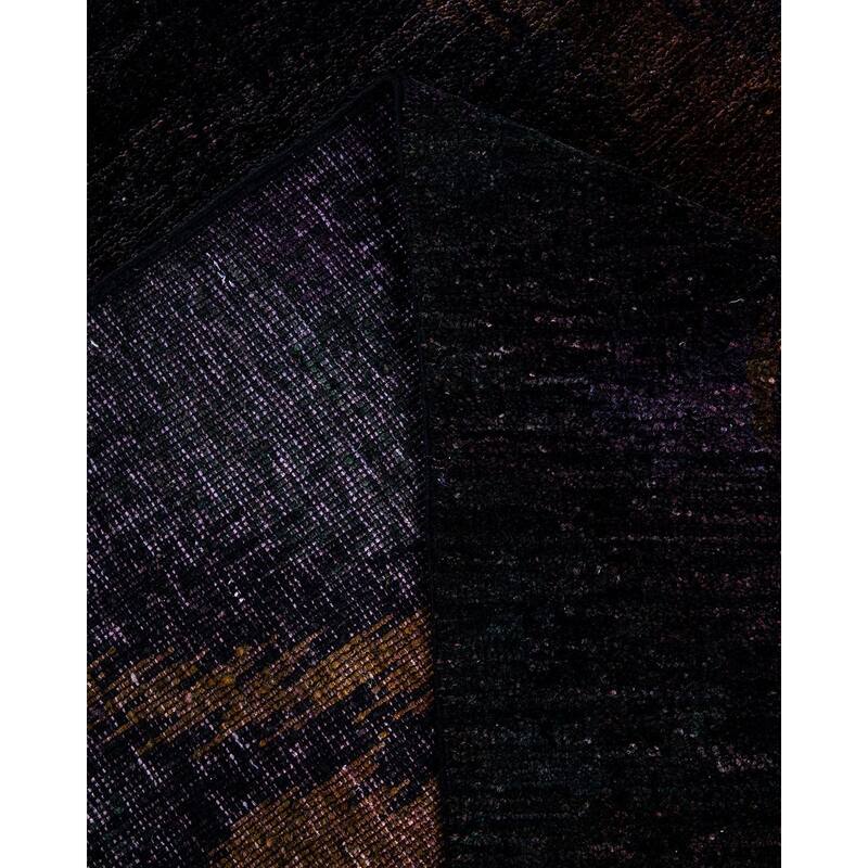 Vibrance, One-of-a-Kind Hand-Knotted Area Rug - Black, 7' 10" x 14' 4" - 7' 10" x 14' 4"