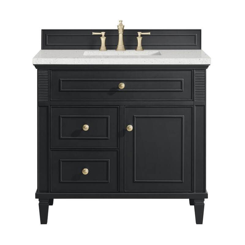 James Martin Vanities 424-V36-3LDL Lorelai 36" Single Basin Wood - Black Onyx