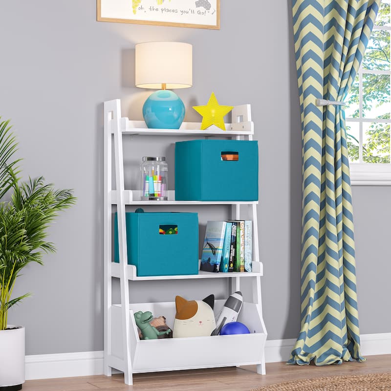 RiverRidge Kids 2pc Fabric Collapsible Storage Cube Organizers with Handles for Playroom Organization