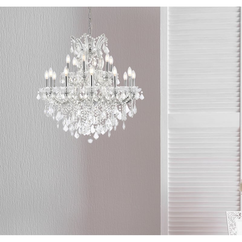 Fleur Illumination Collection Chandelier D:30in H:28in Lt:19 Chrome Finish