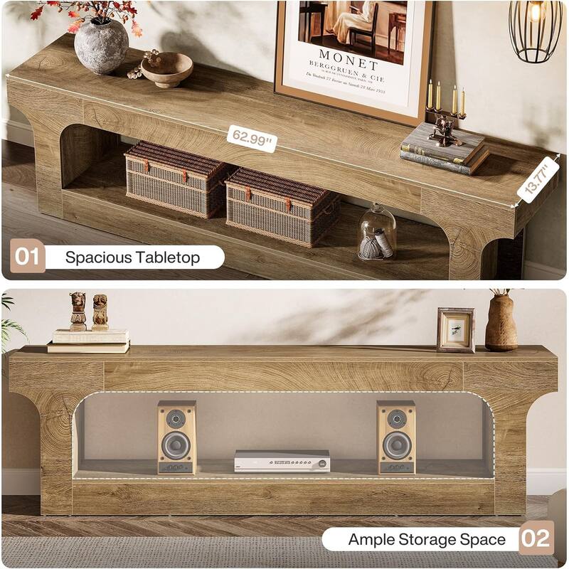 63-Inch Entertainment Center Television Stand for 55/60/65/75-Inch TVs