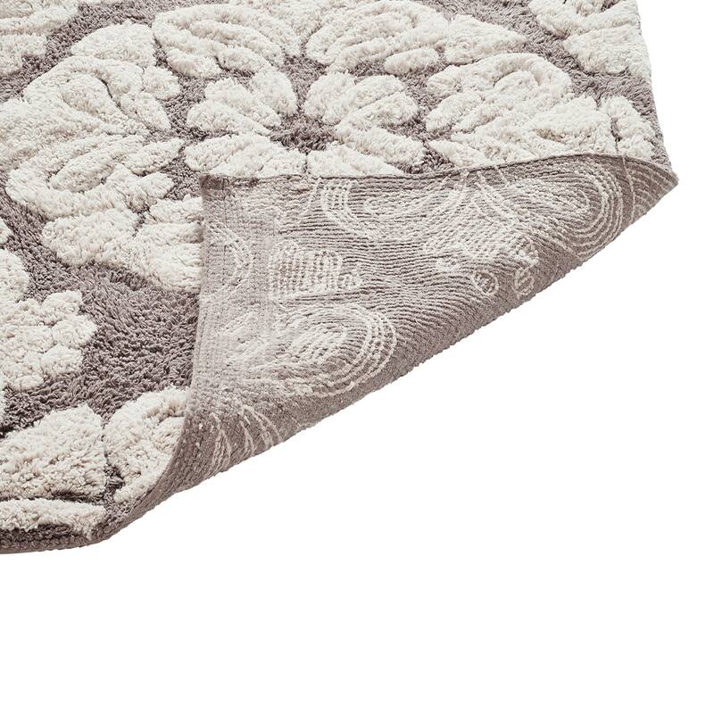 Better Trends Medallion Collection 100% Cotton 4-Pc Set Bathroom Rugs-Soft & Super Absorbent, Non-Skid Latex, Machine Washable