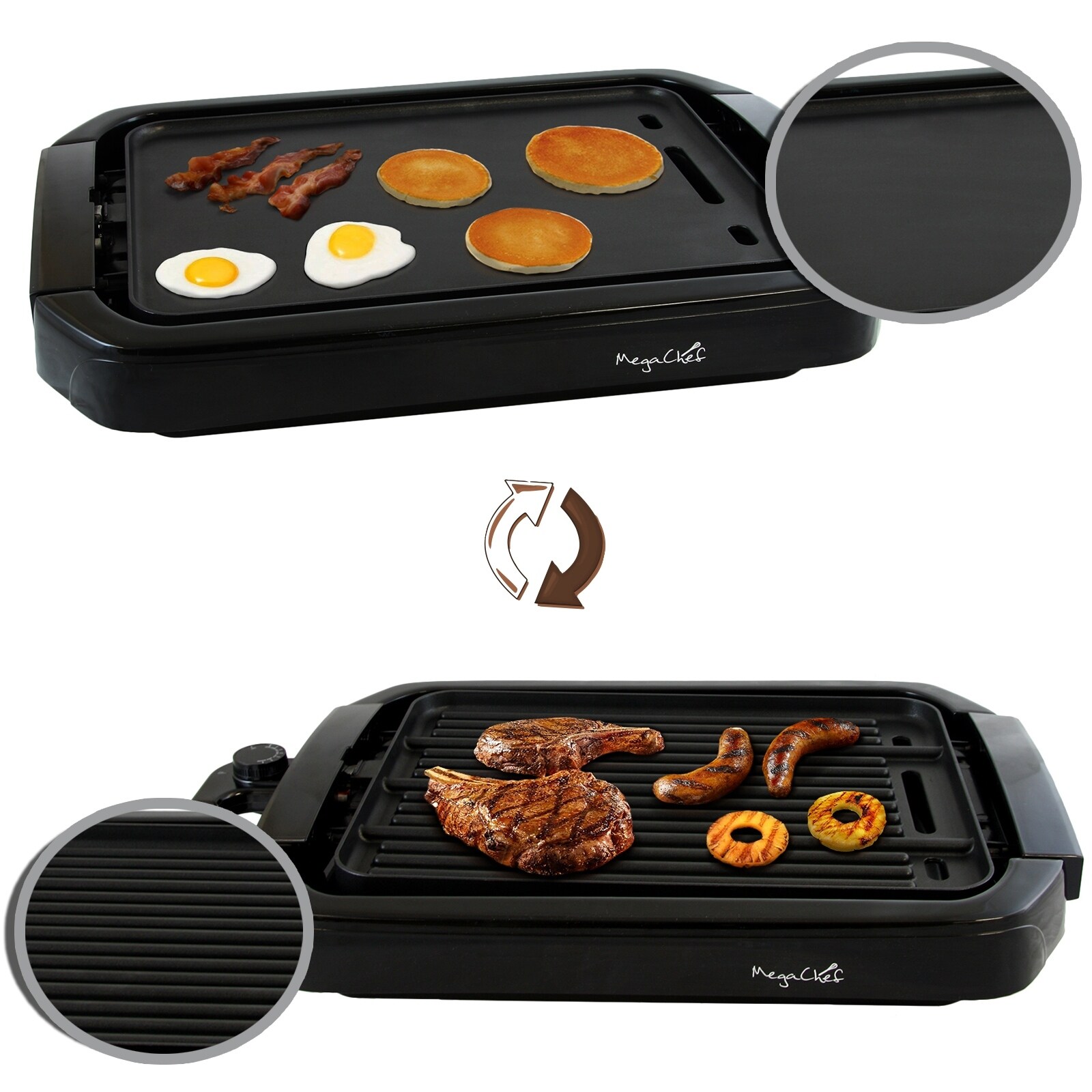 MegaChef Reversible Double Use Grill Griddle On Sale Bed Bath Beyond 32426935
