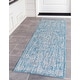 preview thumbnail 11 of 83, The Curated Nomad Jackson Timeworn Outdoor Rug 2' x 6' Runner - Aqua Blue