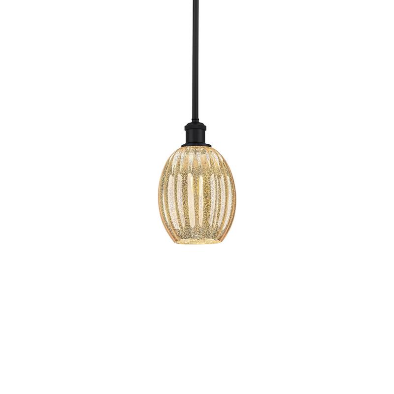 Innovations Lighting 516-1S-11-7 Preston Pendant Preston 7" Wide Mini - Matte Black / Mercury
