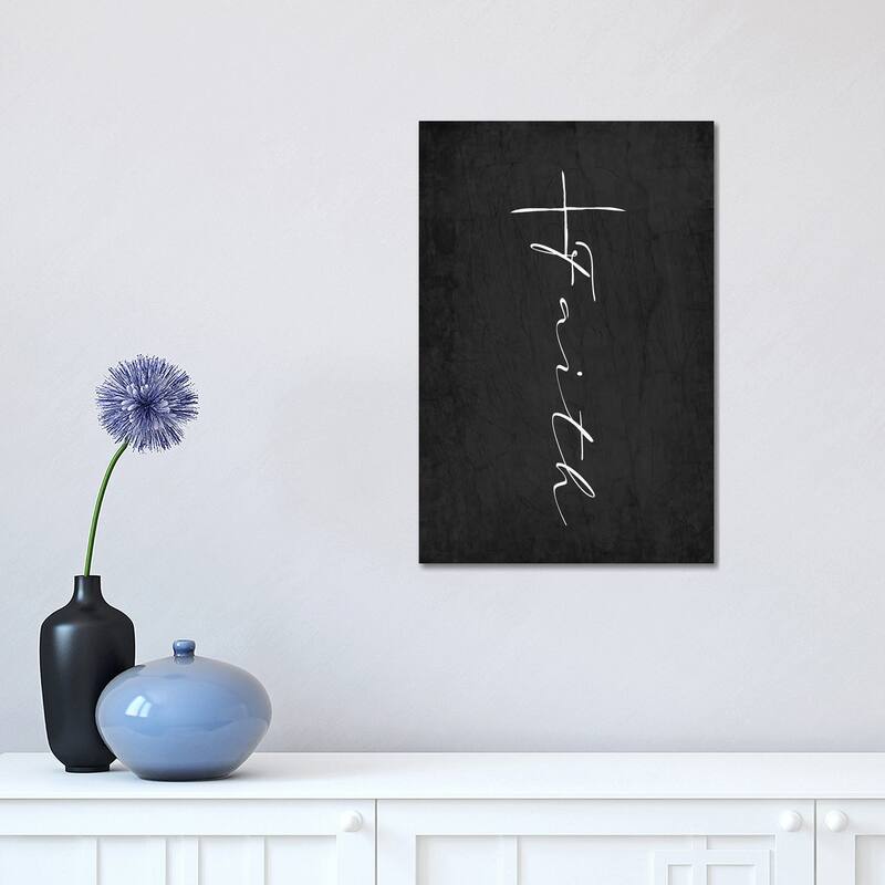 iCanvas "Faith Cross" by Kimberly Allen Canvas Print - 18x12x1.5
