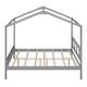 preview thumbnail 13 of 11, Gray Full Size Wood House Bed with Storage Space and Roof