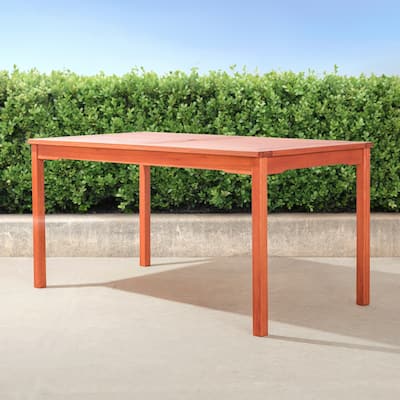 Outdoor Brown Rectangular Patio Dining Table