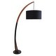 preview thumbnail 2 of 6, Carson Carrington Fagersta Walnut Wood/ Marble Floor Lamp