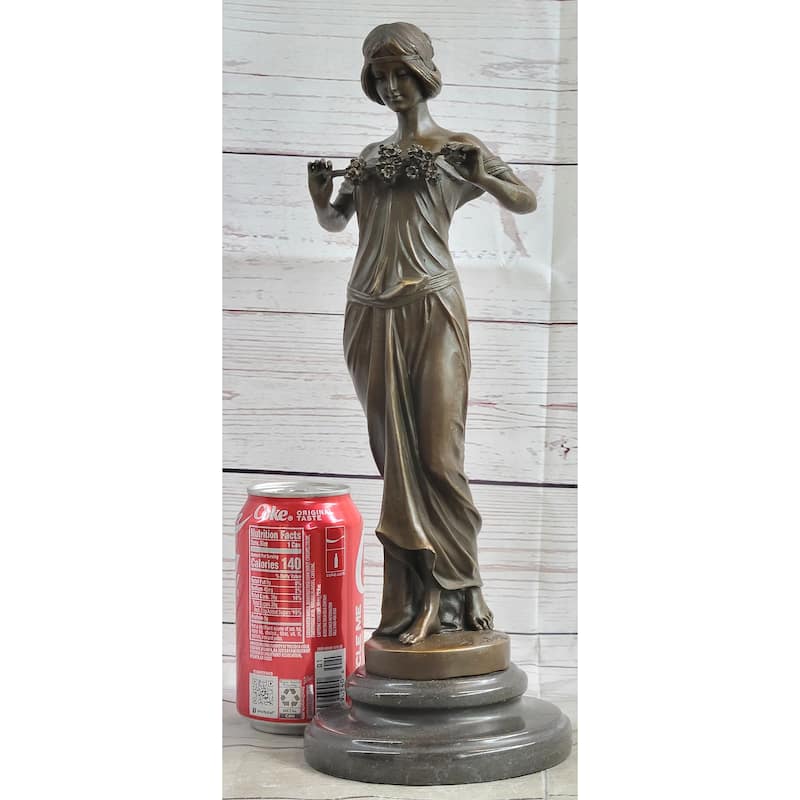 Nymph Of The Woods By Pittaluga - Young Woman Handmade Bronze Female Figure Art