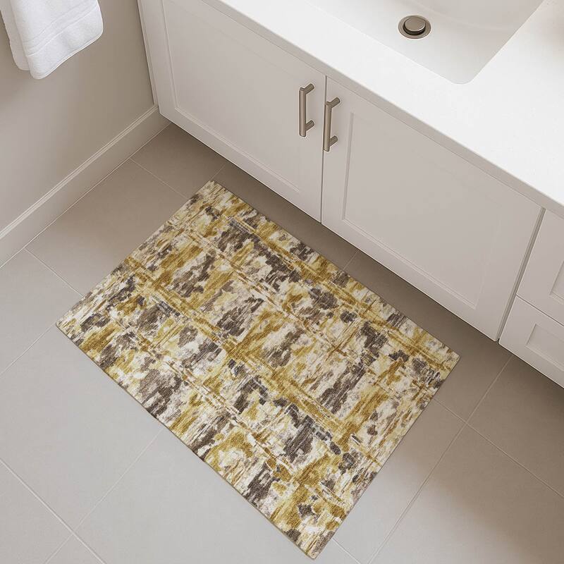 Machine Washable Indoor/ Outdoor Casual Fowler Chantille Rug