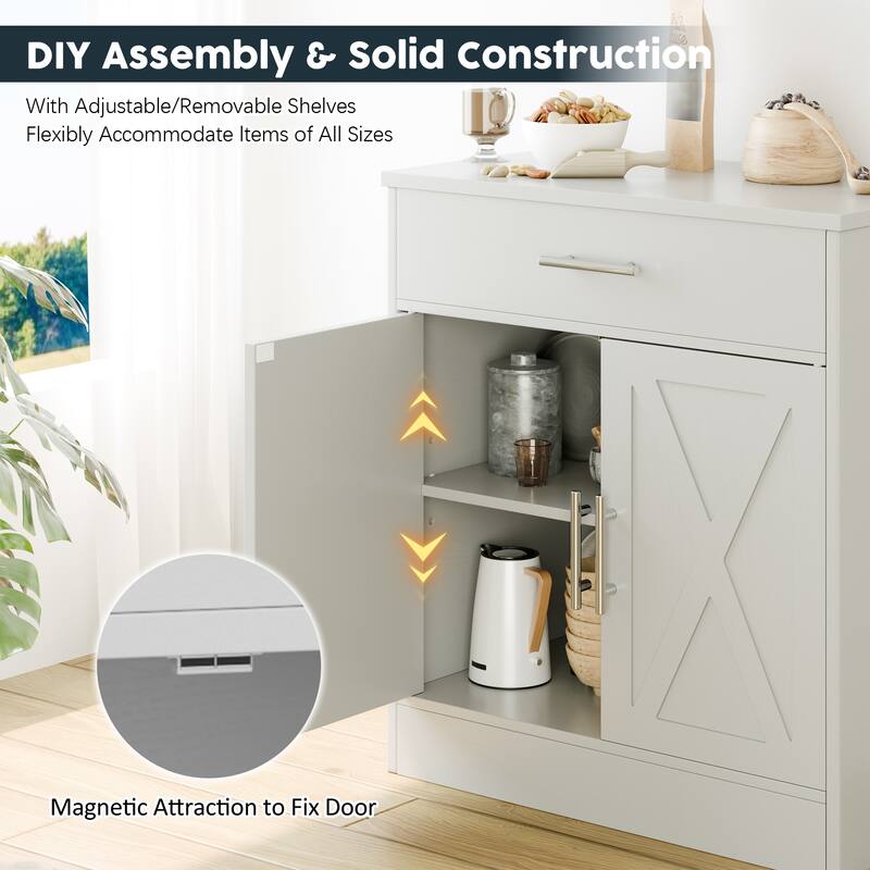 Futzca Sideboard Buffet Cabinet, Kitchen Storage Cabinet