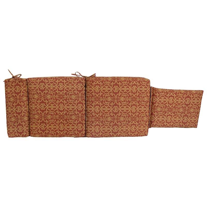 Blazing Needles All-Weather Indoor/Outdoor Steamer Lounger Cushion