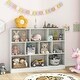 preview thumbnail 15 of 18, Costway 10-Cube Bookcase 41" Wooden Toy Storage Organizer for Kids - See Details