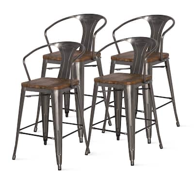 Metropolis Metal Counter Stool (Set of 4)