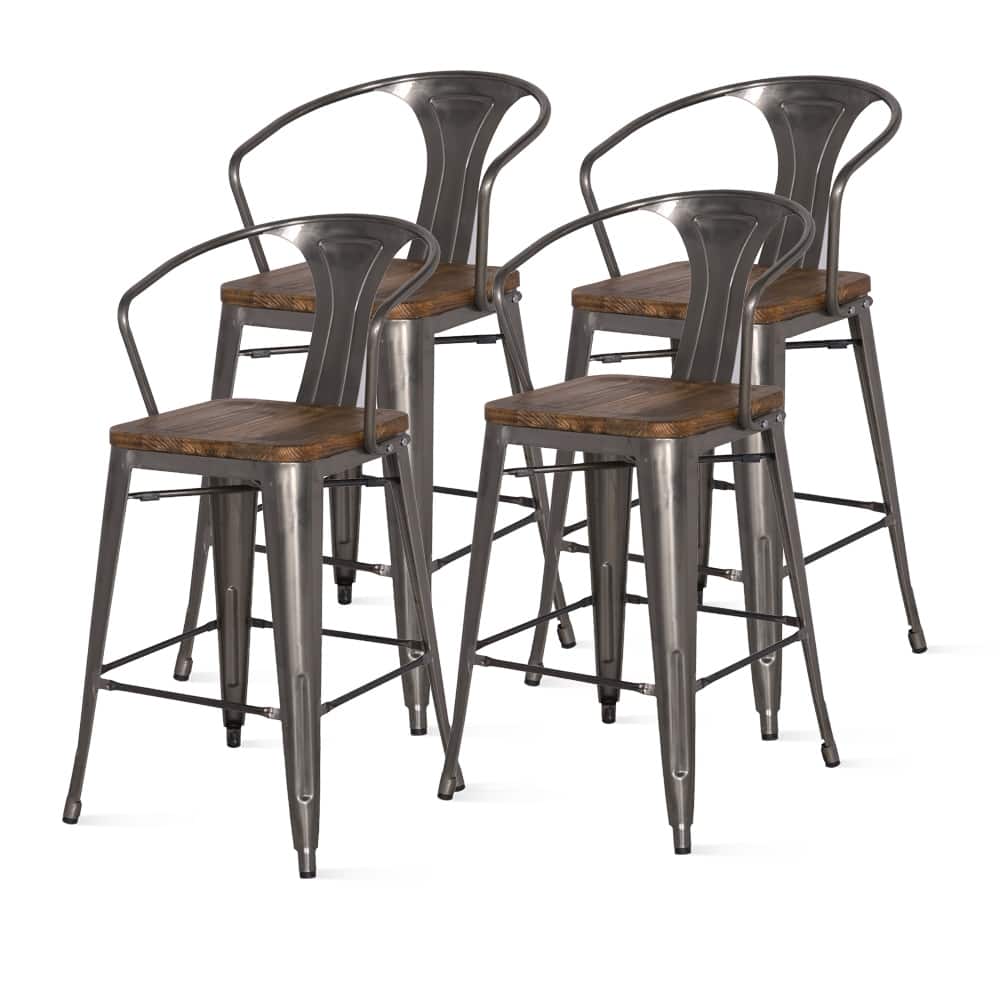 Metropolis Metal Counter Stool (Set of 4)