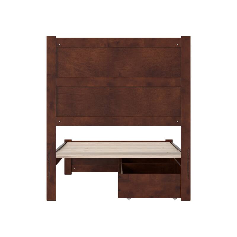 Aveline Wood Platform Bed with Matching Footboard & Storage Drawers