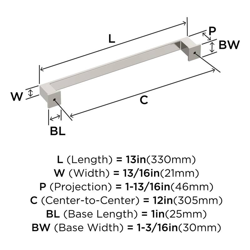 Amerock BP54030 Appoint 12" Center to Center Handle Appliance Pull