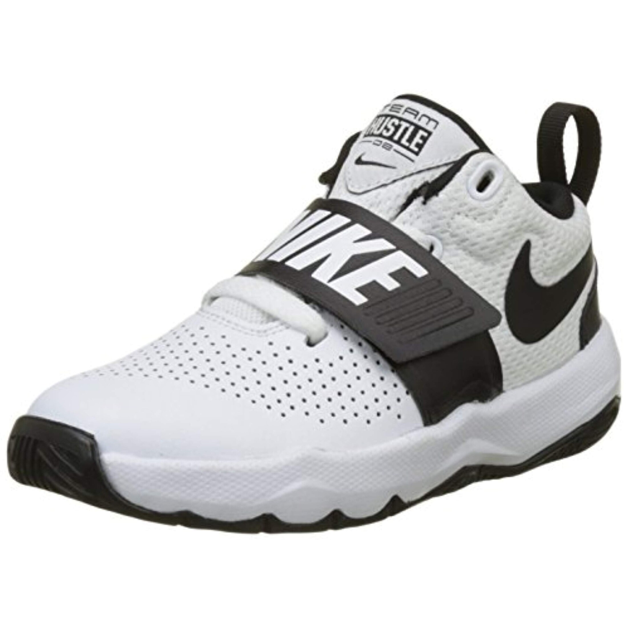 Shop Nike Boys Team Hustle D 8 Ps Basketball Shoe White Black
