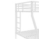 preview thumbnail 7 of 9, Metal Twin Over Full Bunk Bed for Teens and Adults Space-Saving No Box Spring White