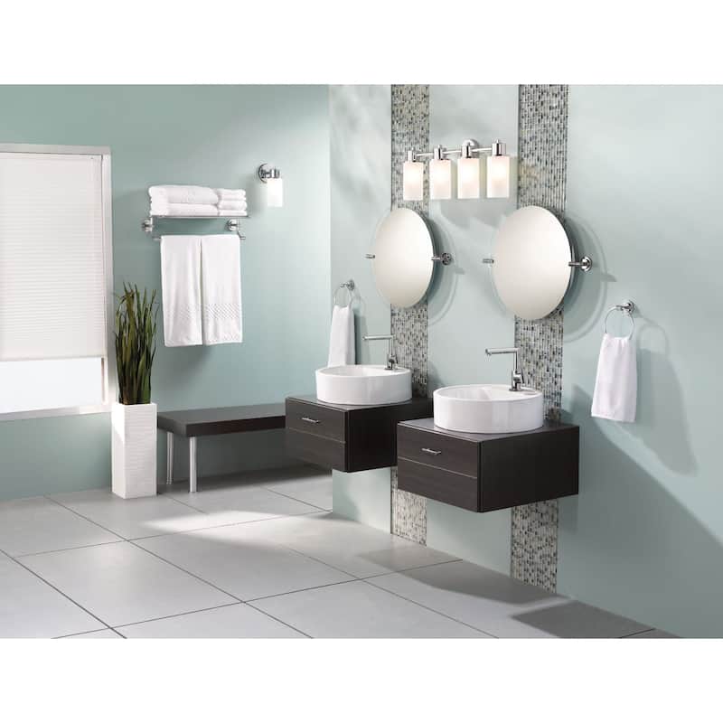 Moen 29.02" Wide 4 Light Down Lighting Vanity Light from the Iso