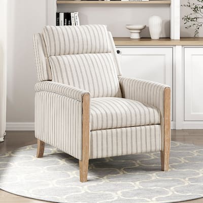 Seaford Textured Fabric Push Back Manual Reclining Chair